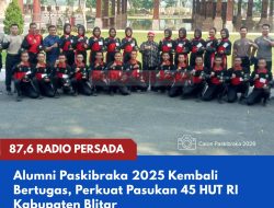 Alumni Paskibraka 2025 Kembali Bertugas, Perkuat Pasukan 45 HUT RI Kabupaten Blitar