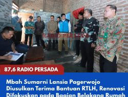 Mbah Sumarni Lansia Pagerwojo Diusulkan Terima Bantuan RTLH, Renovasi Difokuskan pada Bagian Belakang Rumah
