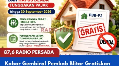 Kabar Gembira! Pemkab Blitar Gratiskan PBB Veteran dan Hapus Denda Tunggakan Pajak hingga 30 September 2026