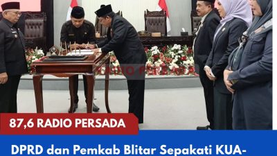 DPRD dan Pemkab Blitar Sepakati KUA-PPAS Tahun Anggaran 2027 sebagai Pedoman Penyusunan APBD