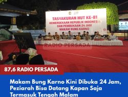 Makam Bung Karno Kini Dibuka 24 Jam, Peziarah Bisa Datang Kapan Saja Termasuk Tengah Malam