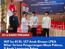 HUT ke-81 RI, 127 Anak Binaan LPKA Blitar Terima Pengurangan Masa Pidana, 9 Anak Langsung Bebas