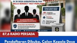 Pendaftaran Dibuka, Calon Kepala Desa di 30 Desa Kabupaten Blitar Mulai Berebut Tiket Pemilihan