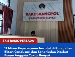 11 Aliran Kepercayaan Tercatat di Kabupaten Blitar, Gandusari dan Sanankulon Disebut Punya Anggota Cukup Banyak