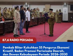 Pemkab Blitar Kukuhkan 55 Pengurus Ekonomi Kreatif, Badan Promosi Pariwisata Daerah, dan Dewan Kebudayaan Periode 2026–2030