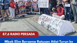 Mbak Elim Bersama Ratusan Atlet Turun ke Jalan, Desak Kejelasan Anggaran dan Pengembalian Kantor KONI Kota Blitar