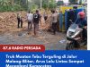 Truk Muatan Tebu Terguling di Jalur Malang-Blitar, Arus Lalu Lintas Sempat Mengalami Kemacetan