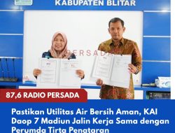 Pastikan Utilitas Air Bersih Aman, KAI Daop 7 Madiun Jalin Kerja Sama dengan Perumda Tirta Penataran