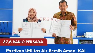 Pastikan Utilitas Air Bersih Aman, KAI Daop 7 Madiun Jalin Kerja Sama dengan Perumda Tirta Penataran