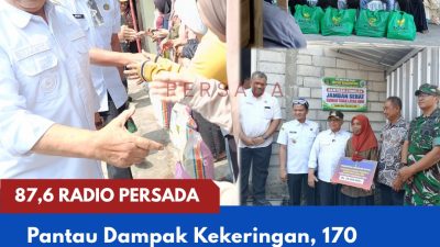 Pantau Dampak Kekeringan, 170 Warga Desa Binangun Terima Bantuan Beras Dari Pemkab Blitar