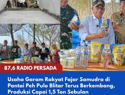 Usaha Garam Rakyat Fajar Samudra di Pantai Peh Pulo Blitar Terus Berkembang, Produksi Capai 1,5 Ton Sebulan