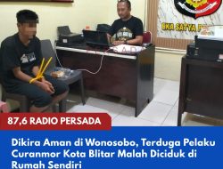Dikira Aman di Wonosobo, Terduga Pelaku Curanmor Kota Blitar Malah Diciduk di Rumah Sendiri