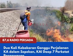 Dua Kali Kebakaran Ganggu Perjalanan KA dalam Sepekan, KAI Daop 7 Perketat Pengawasan