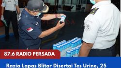 Razia Lapas Blitar Disertai Tes Urine, 25 Warga Binaan dan 10 Petugas Dinyatakan Negatif Narkoba