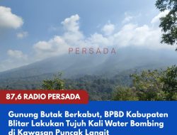 Gunung Butak Berkabut, BPBD Kabupaten Blitar Lakukan Tujuh Kali Water Bombing di Kawasan Puncak Langit