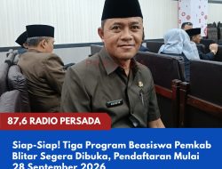 Siap-Siap! Tiga Program Beasiswa Pemkab Blitar Segera Dibuka, Pendaftaran Mulai 28 September 2026