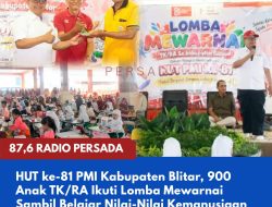 HUT ke-81 PMI Kabupaten Blitar, 900 Anak TK/RA Ikuti Lomba Mewarnai Sambil Belajar Nilai-Nilai Kemanusiaan