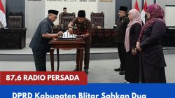 DPRD Kabupaten Blitar Sahkan Dua Raperda Jadi Perda, Perkuat Pembangunan Pariwisata dan Irigasi
