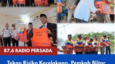 Tekan Risiko Kecelakaan, Pemkab Blitar Salurkan 444 Life Jacket untuk Pengelola Penyeberangan, Wisata Air dan Nelayan