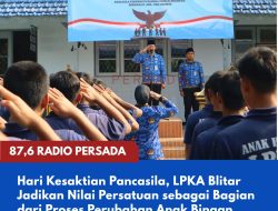 Hari Kesaktian Pancasila, LPKA Blitar Jadikan Nilai Persatuan sebagai Bagian dari Proses Perubahan Anak Binaan
