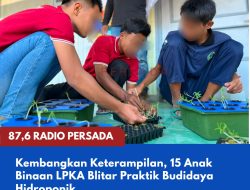 Kembangkan Keterampilan, 15 Anak Binaan LPKA Blitar Praktik Budidaya Hidroponik