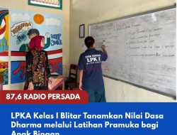 LPKA Kelas I Blitar Tanamkan Nilai Dasa Dharma melalui Latihan Pramuka bagi Anak Binaan