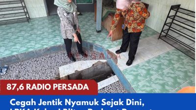 Cegah Jentik Nyamuk Sejak Dini, LPKA Kelas I Blitar Perkuat Pemantauan Kebersihan di Sejumlah Wisma Hunian Anak Binaan