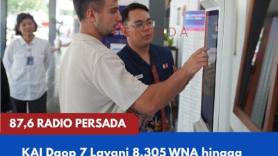 KAI Daop 7 Layani 8.305 WNA hingga September, KA dari Blitar Diminati Wisatawan