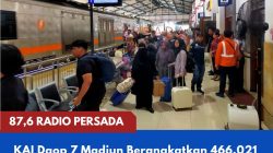 KAI Daop 7 Madiun Berangkatkan 466.021 Pelanggan pada September 2026, Naik 5 Persen