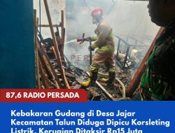 Kebakaran Gudang di Desa Jajar Kecamatan Talun Diduga Dipicu Korsleting Listrik, Kerugian Ditaksir Rp15 Juta