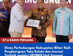 Dinas Perhubungan Kabupaten Blitar Raih Penghargaan Tata Kelola dan Inovasi Terbaik melalui UPUBKB Unit Srengat