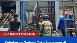 Kebakaran Gudang Toko Bangunan di Gandusari Hanguskan Stok Material, Kerugian Ditaksir Setengah Miliar Rupiah