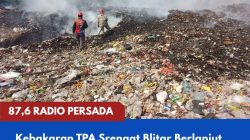 Kebakaran TPA Srengat Blitar Berlanjut hingga Hari Kedua, Petugas Fokus Atasi Titik Api di Tumpukan Sampah