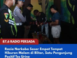 Razia Narkoba Sasar Empat Tempat Hiburan Malam di Blitar, Satu Pengunjung Positif Tes Urine