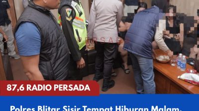 Polres Blitar Sisir Tempat Hiburan Malam, 259 Botol Miras Berbagai Merek Diamankan