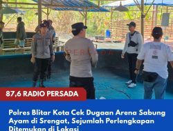 Polres Blitar Kota Cek Dugaan Arena Sabung Ayam di Srengat, Sejumlah Perlengkapan Ditemukan di Lokasi