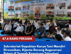 Sekretariat Gapoktan Karya Tani Mandiri Diresmikan, Rijanto Dorong Regenerasi Petani di Tengah Kemajuan Teknologi