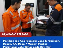 Pastikan Tak Ada Prosedur yang Terabaikan, Deputy KAI Daop 7 Madiun Periksa Perlintasan Jalur Blitar pada Dini Hari