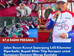 Jalan Dusun Kuwut Sepanjang 1,65 Kilometer Diperbaiki, Bupati Blitar Titip Harapan untuk Kemajuan Ekonomi Warga Kemloko