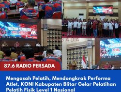 Mengasah Pelatih, Mendongkrak Performa Atlet, KONI Kabupaten Blitar Gelar Pelatihan Pelatih Fisik Level 1 Nasional