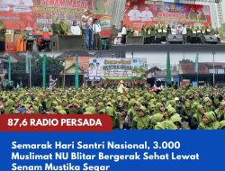 Semarak Hari Santri Nasional, 3.000 Muslimat NU Blitar Bergerak Sehat Lewat Senam Mustika Segar