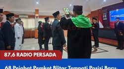 68 Pejabat Pemkot Blitar Tempati Posisi Baru, Syauqul Muhibbin Mengingatkan Prestasi Tak Berhenti pada Penghargaan