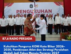 Kukuhkan Pengurus KONI Kota Blitar Periode 2026–2030, Pembinaan Atlet dan Strategi Perolehan Medali Jadi Fokus Menuju Porprov 2027