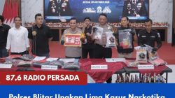 Polres Blitar Ungkap Lima Kasus Narkotika dan Okerbaya, Sita 122,42 Gram Sabu dan 198 Pil Double L