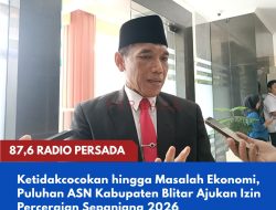 Ketidakcocokan hingga Masalah Ekonomi, Puluhan ASN Kabupaten Blitar Ajukan Izin Perceraian Sepanjang 2026
